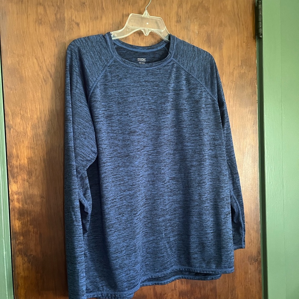 Cuddl Duds Heathered Navy Long Sleeve Plush Warmth  Top